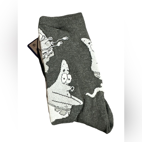 Nickelodeon Spongbob SquarePants Halloween 2 Pair Crew Socks NWT Size 4-10 - Picture 2 of 4